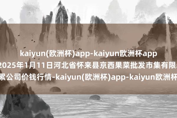 kaiyun(欧洲杯)app-kaiyun欧洲杯app(中国)官方网站-登录入口2025年1月11日河北省怀来县京西果菜批发市集有限牵累公司价钱行情-kaiyun(欧洲杯)app-kaiyun欧洲杯app(中国)官方网站-登录入口