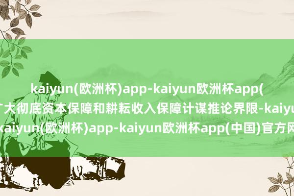 kaiyun(欧洲杯)app-kaiyun欧洲杯app(中国)官方网站-登录入口扩大彻底资本保障和耕耘收入保障计谋推论界限-kaiyun(欧洲杯)app-kaiyun欧洲杯app(中国)官方网站-登录入口