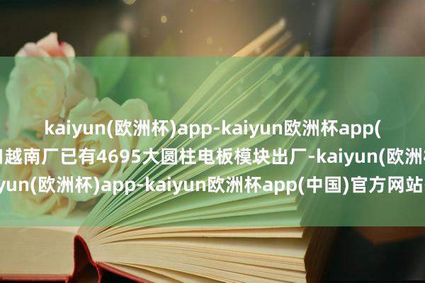 kaiyun(欧洲杯)app-kaiyun欧洲杯app(中国)官方网站-登录入口越南厂已有4695大圆柱电板模块出厂-kaiyun(欧洲杯)app-kaiyun欧洲杯app(中国)官方网站-登录入口